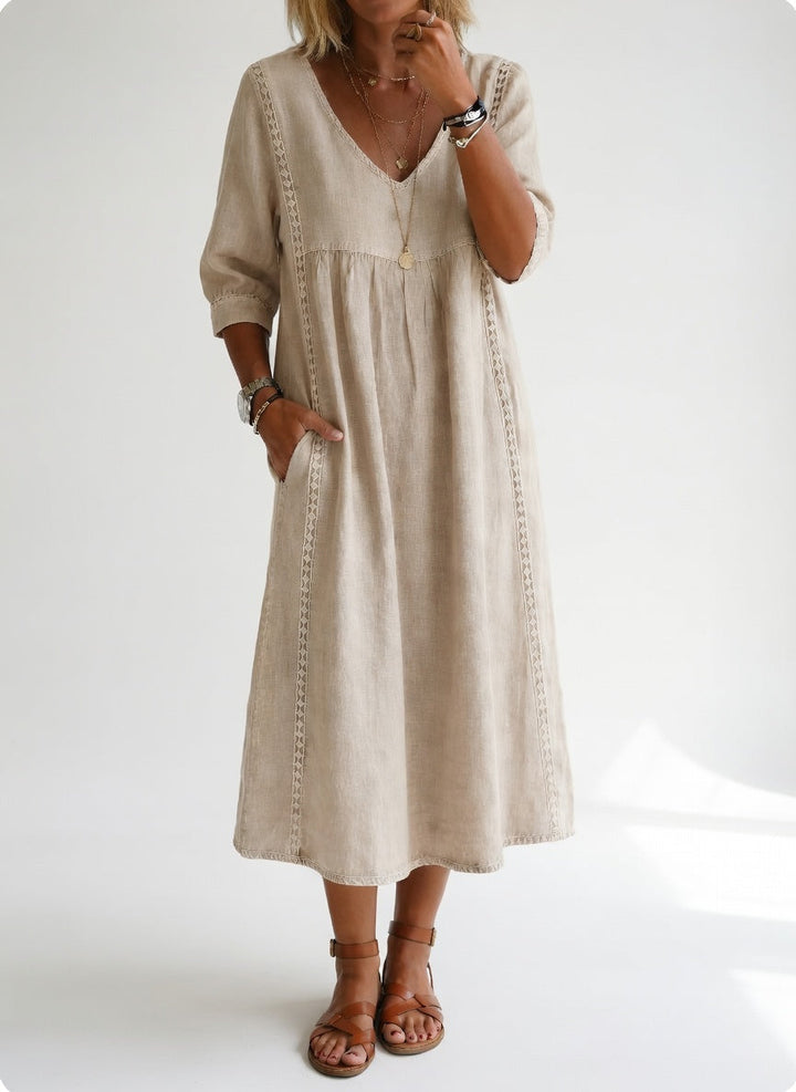 Lioréa™ — Robe midi fluide décontractée élégante