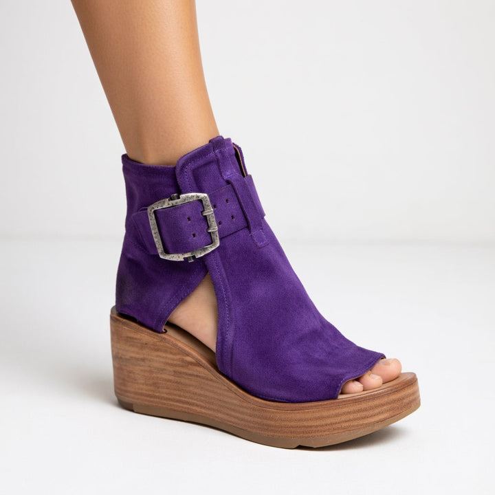 Orélisse™ - Bottines compensées ouvertes style moderne