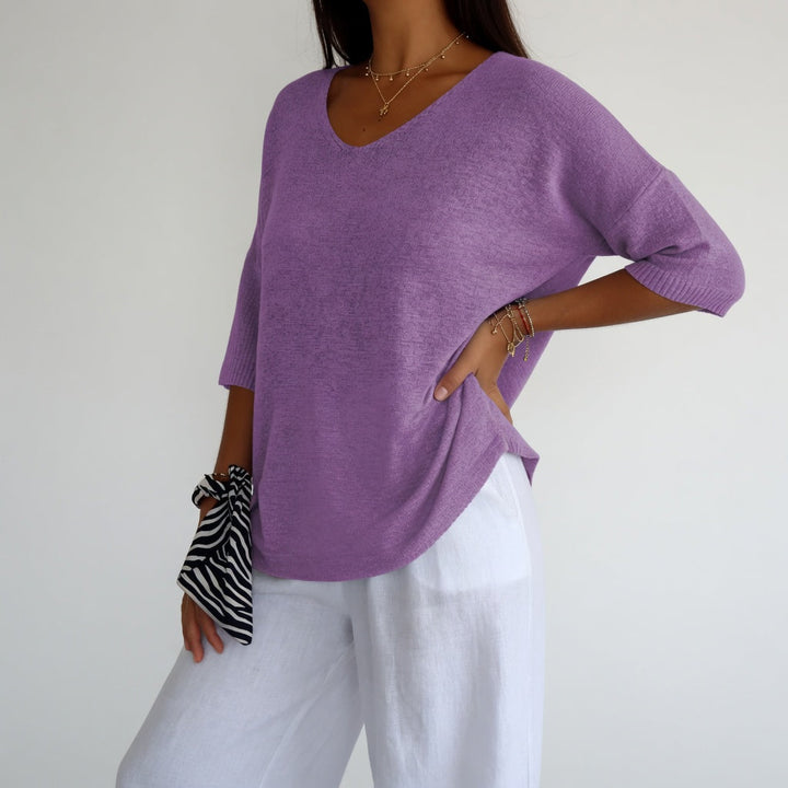Lyséline™ — Pull fluide col V confortable