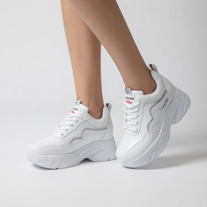 Blanchette™ — Sneaker chunky blanche style urbain féminin