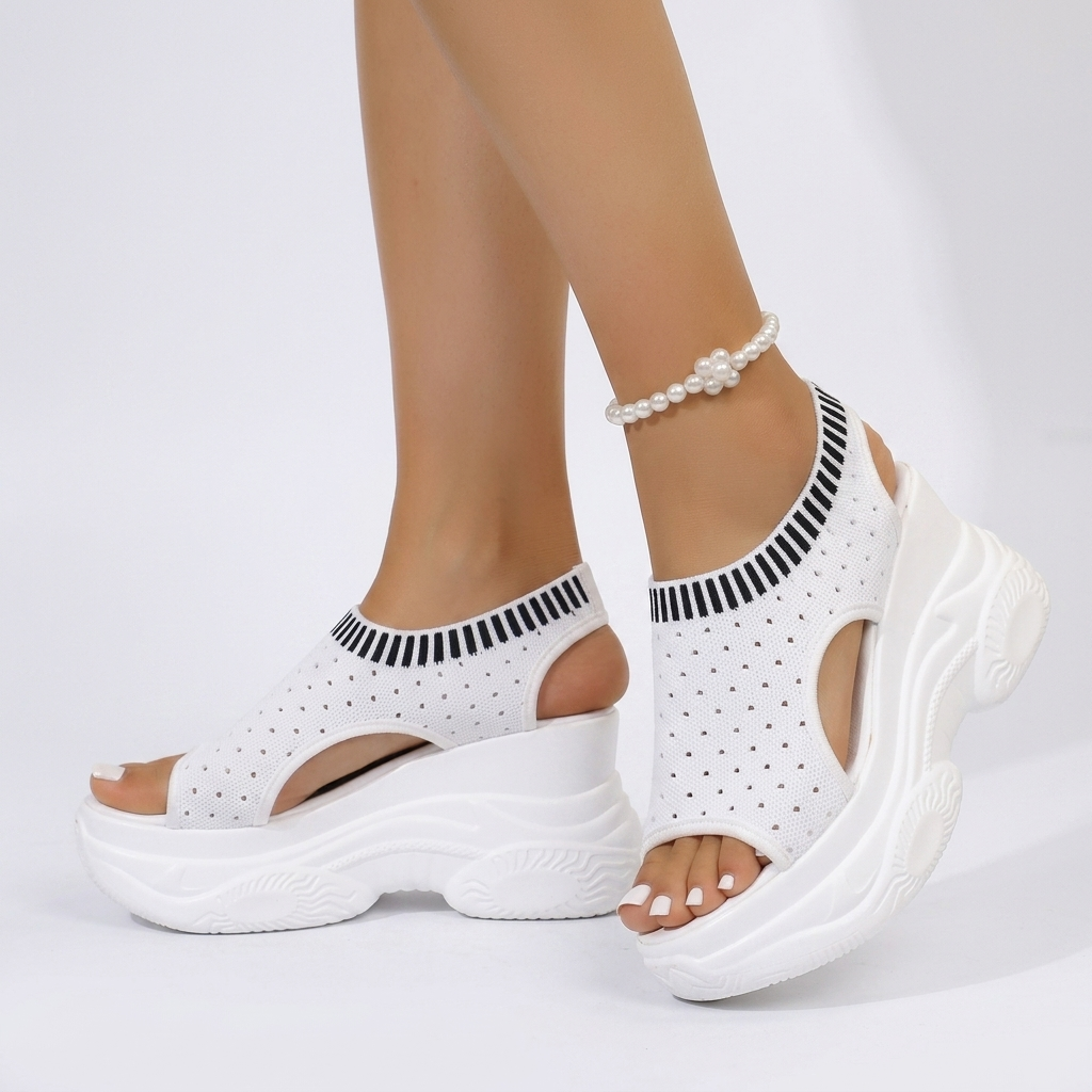 Roxelane™ — Sandale plateforme strass urban chic audacieux