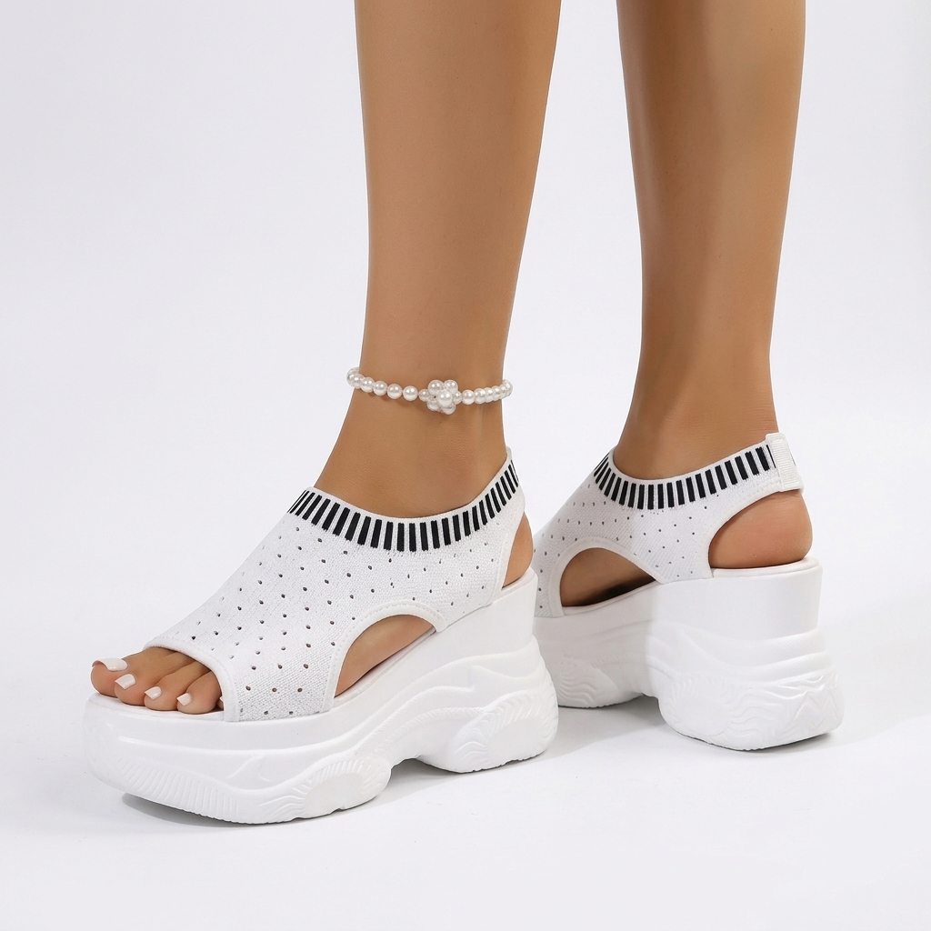Roxelane™ — Sandale plateforme strass urban chic audacieux