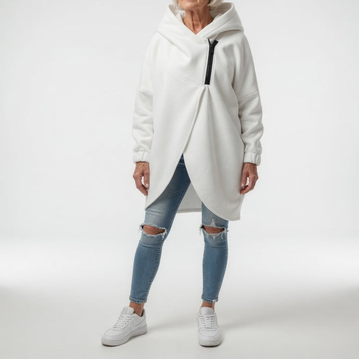 Doriane™ — Sweat zippé asymétrique douillet style urbain