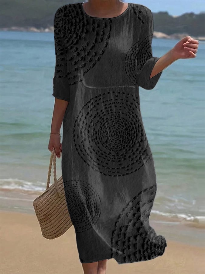 Améliane™ — Robe midi élégante à détails délicats