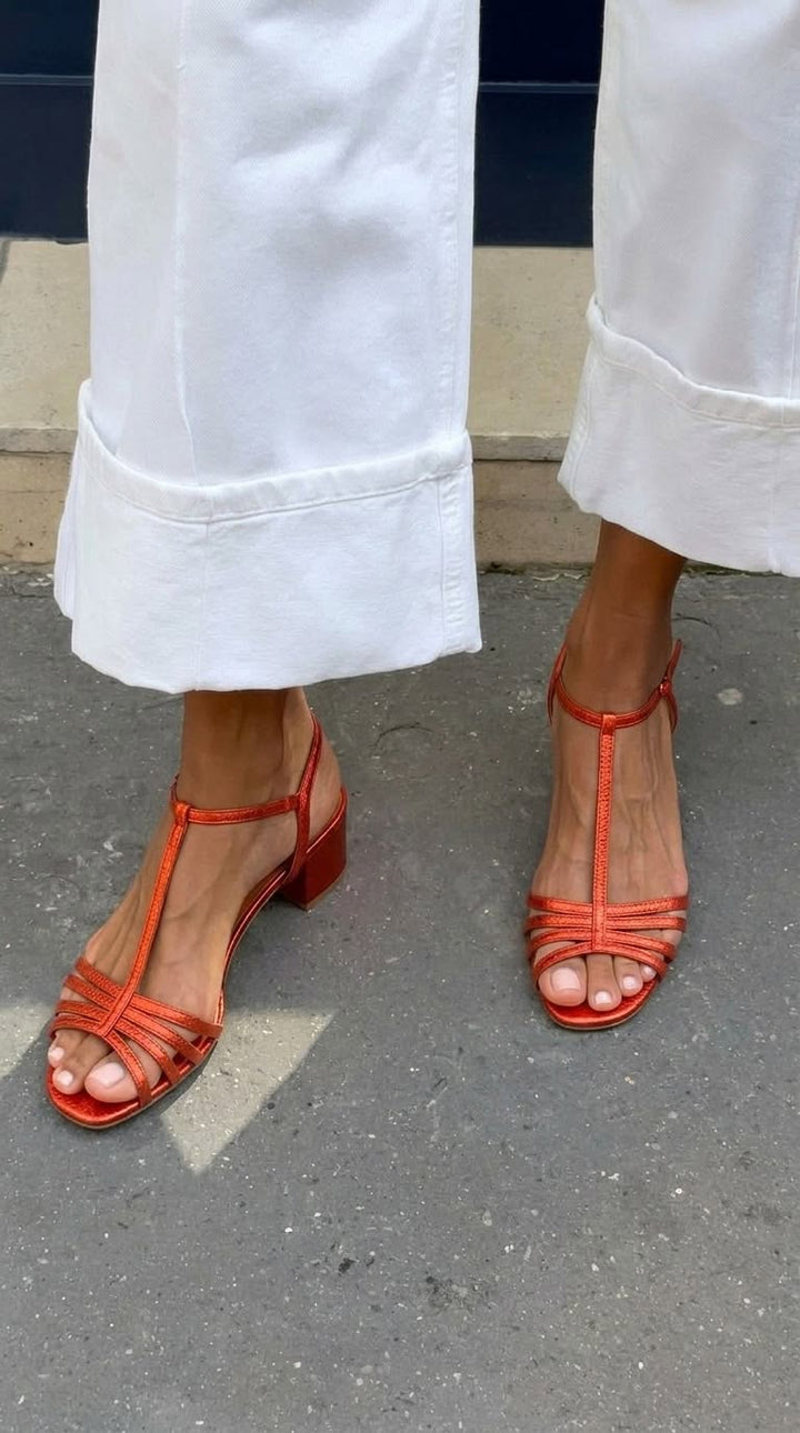 Allegra | Sandales Dorées Élégance Quotidienne