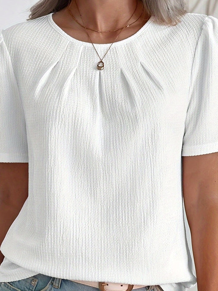 Noémie™ — T-shirt élégant à texture subtile