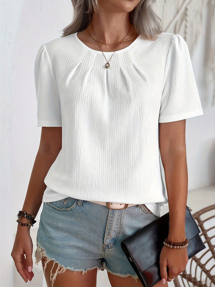 Noémie™ — T-shirt élégant à texture subtile
