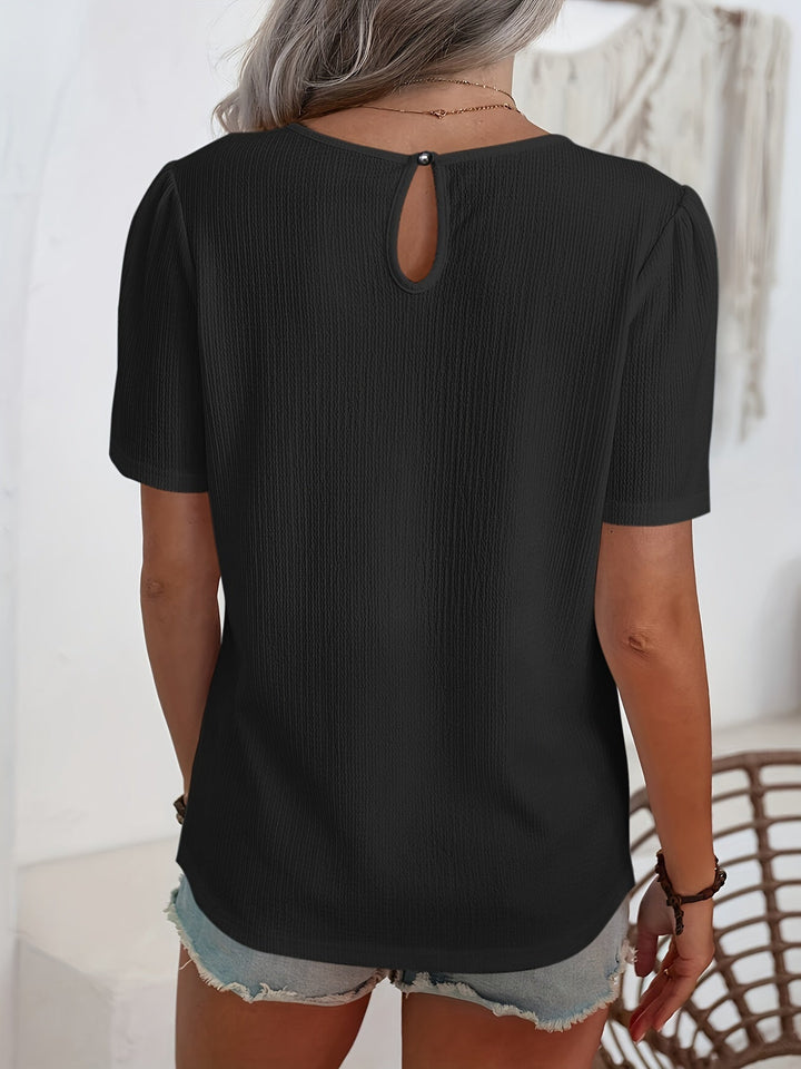 Noémie™ — T-shirt élégant à texture subtile