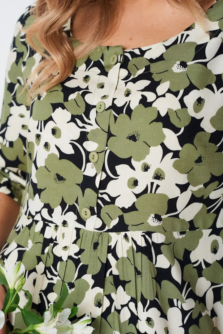 Florine™ — Robe midi florale élégante et féminine