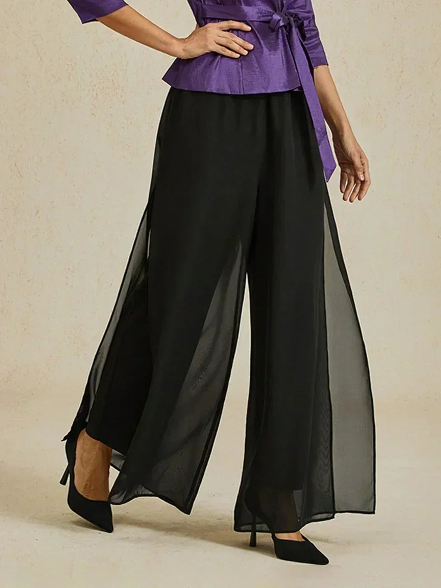 Delphine™ — Pantalon large fluide élégant aérien