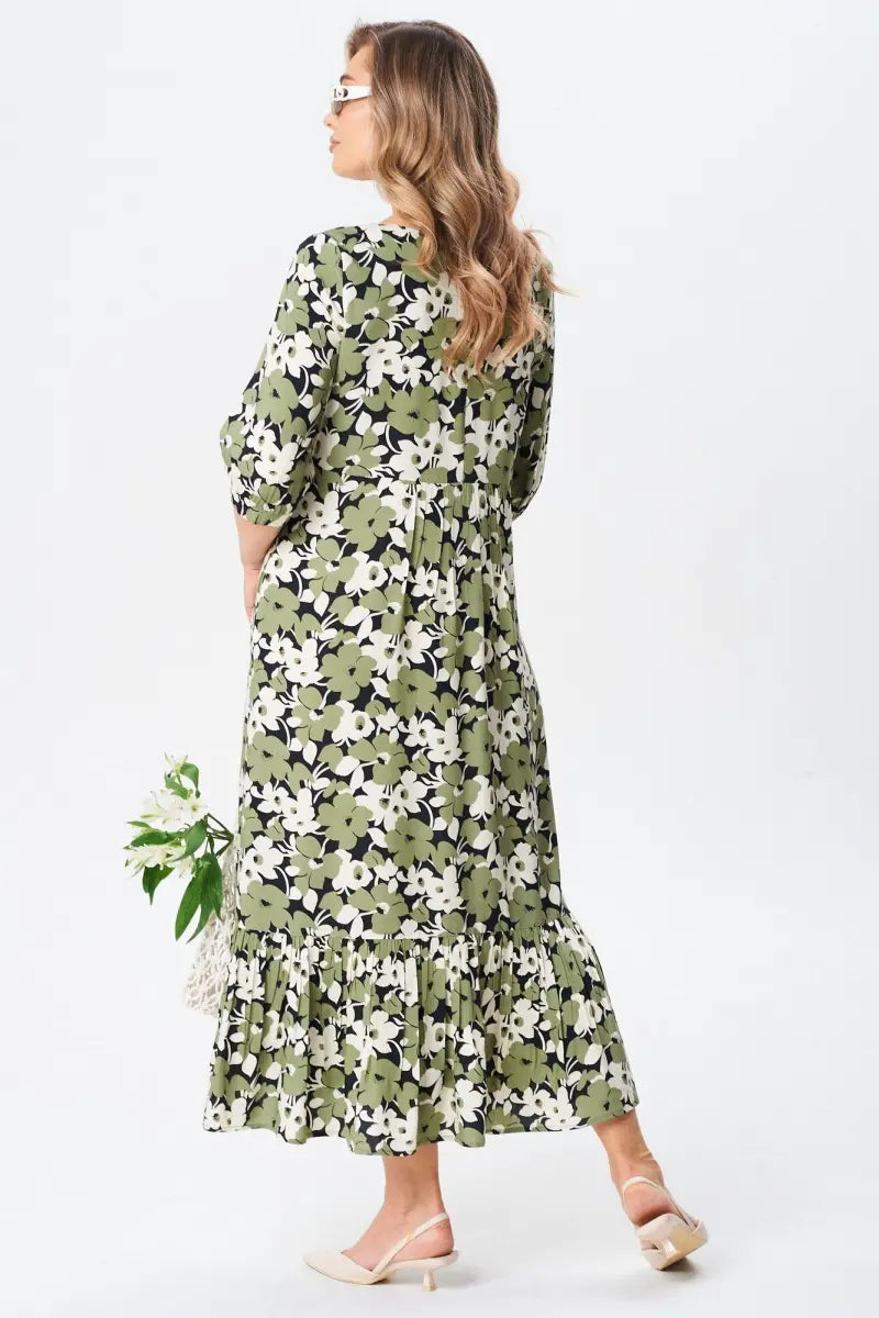 Florine™ — Robe midi florale élégante et féminine