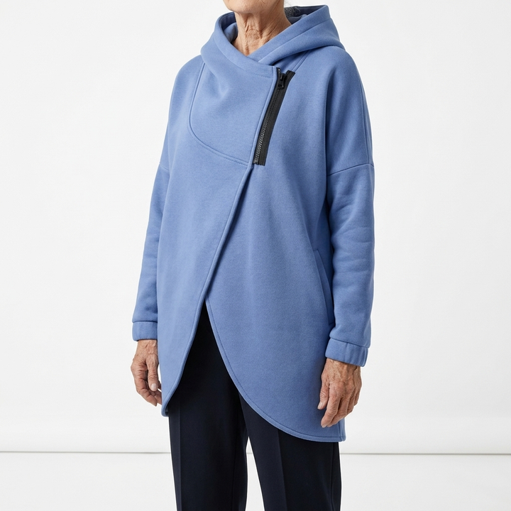 Doriane™ — Sweat zippé asymétrique douillet style urbain