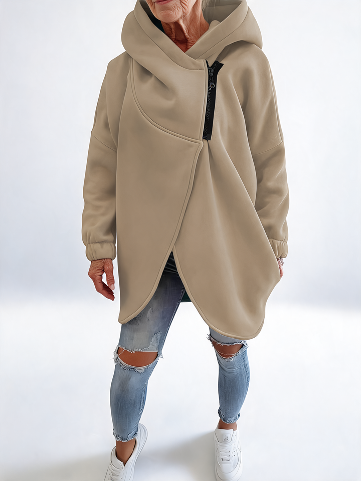 Doriane™ — Sweat zippé asymétrique douillet style urbain