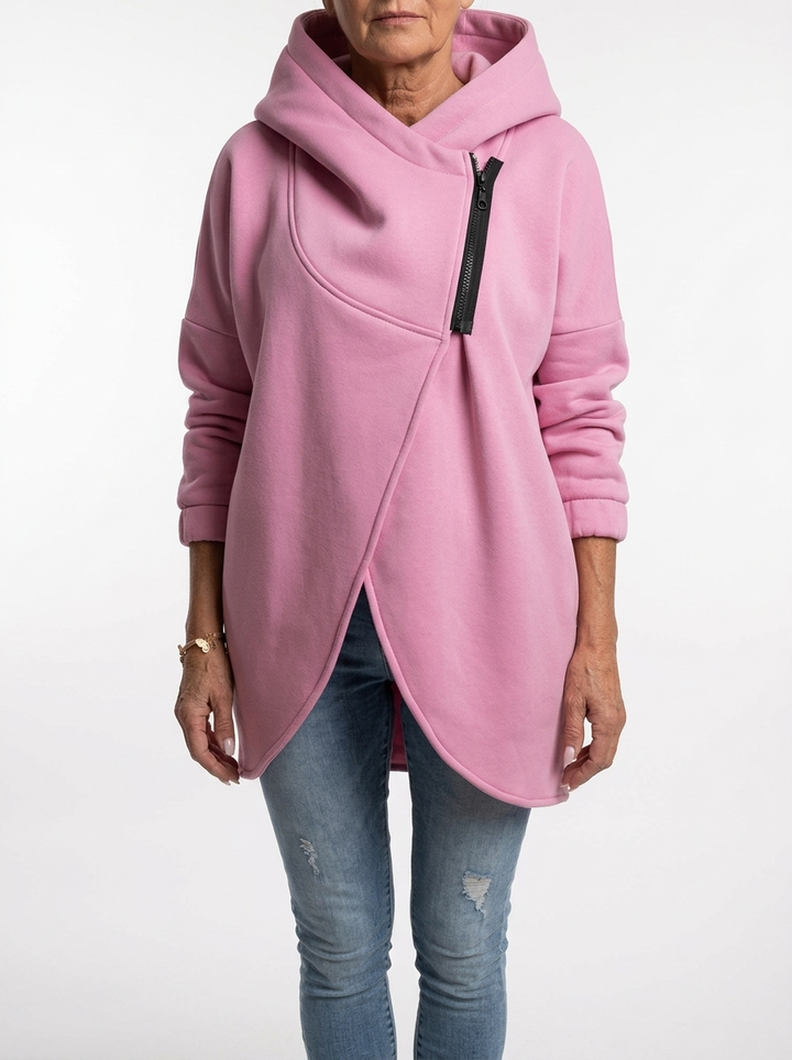 Doriane™ — Sweat zippé asymétrique douillet style urbain