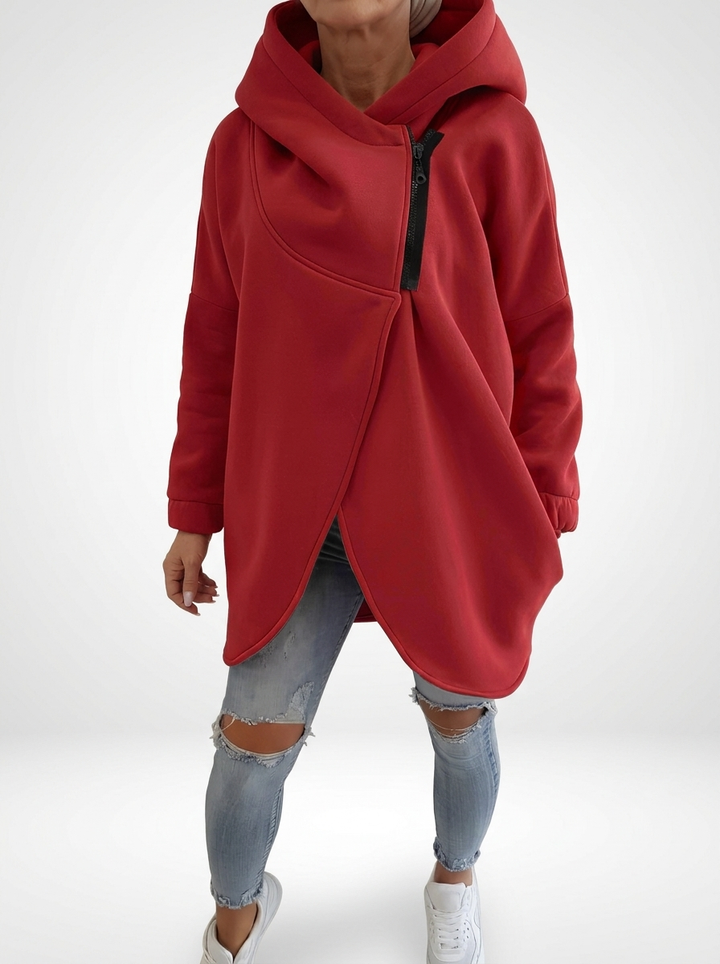 Doriane™ — Sweat zippé asymétrique douillet style urbain