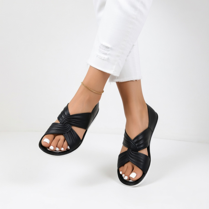 Orinthie™ — Mule plate croisée confort naturel quotidien