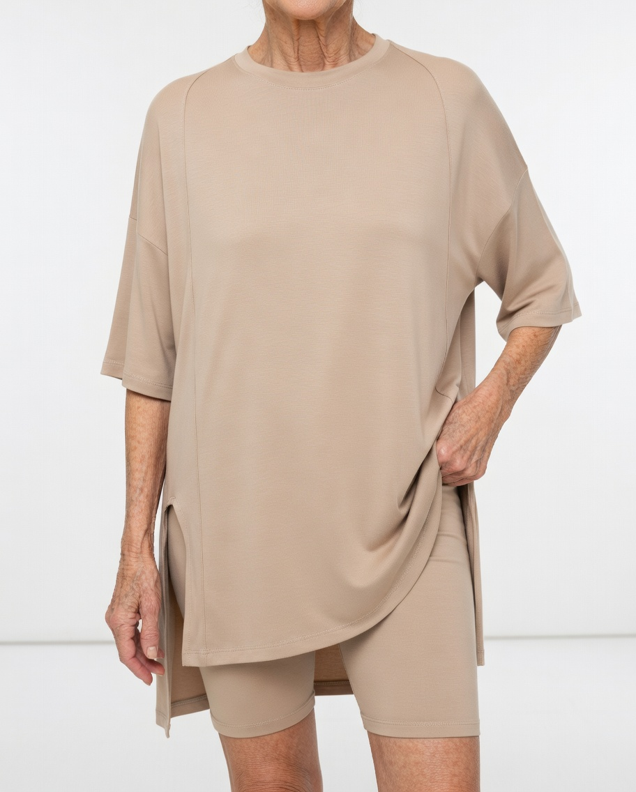 Louisette™ — Ensemble t-shirt oversize short confort décontracté