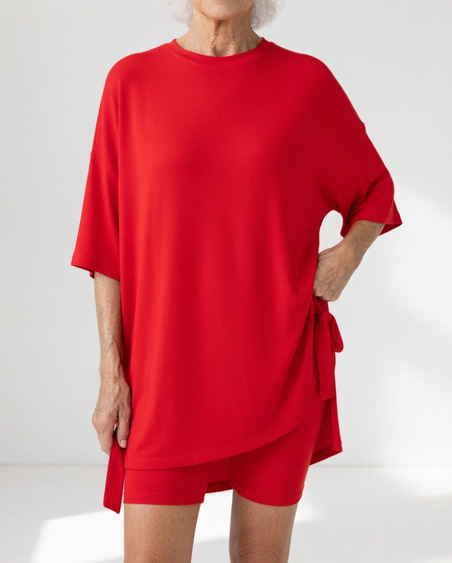 Louisette™ — Ensemble t-shirt oversize short confort décontracté