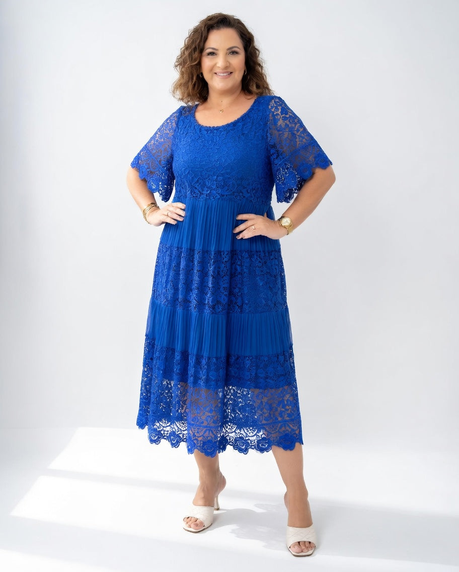 Clarisse™ — Robe midi élégante à dentelle délicate