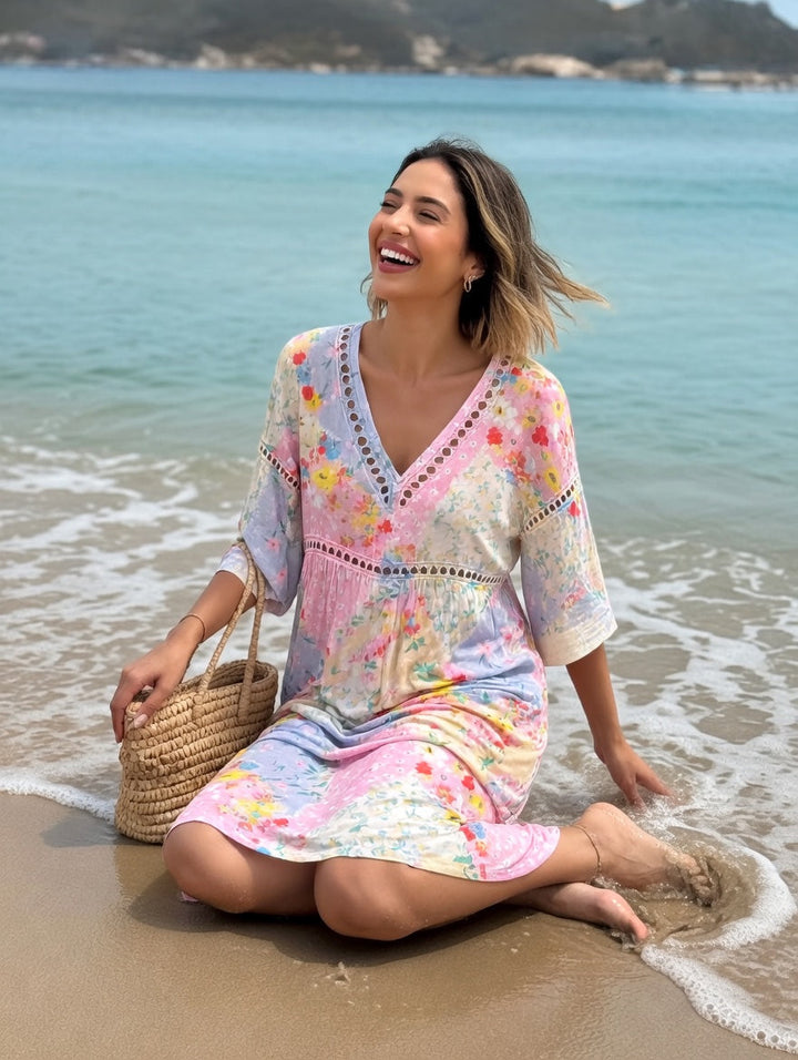 Lysiane™ — Robe florale fluide au charme estival