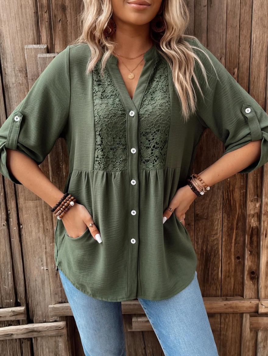 Lucienne™ — Blouse élégante en coton au charme naturel
