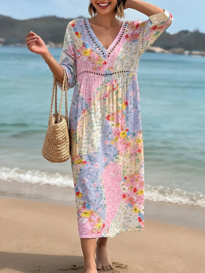 Lysiane™ — Robe florale fluide au charme estival