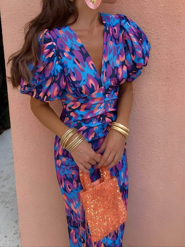 Tora - Robe à manches plissées