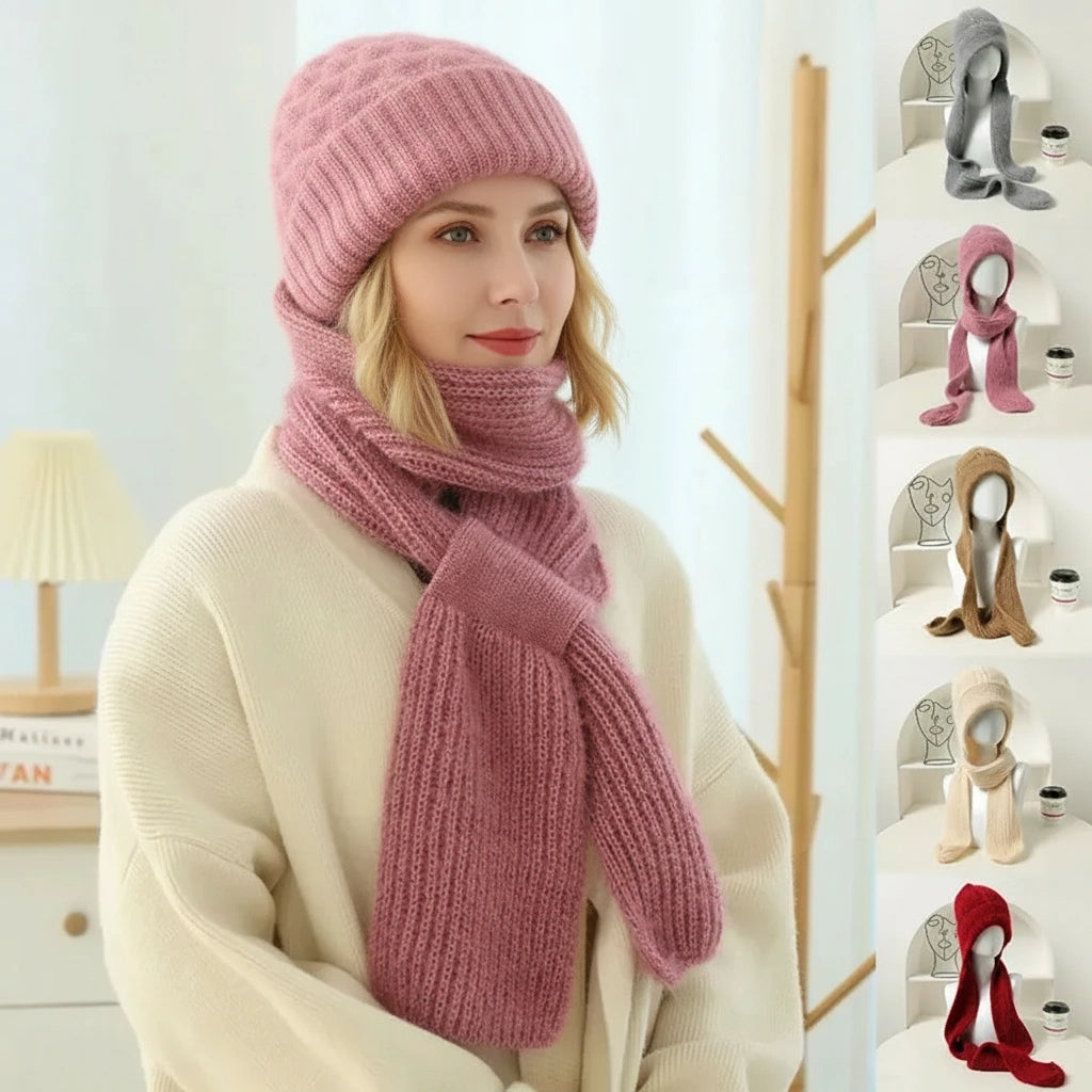 Marie-Claire™ | Ensemble bonnet & écharpe chaud et élégant